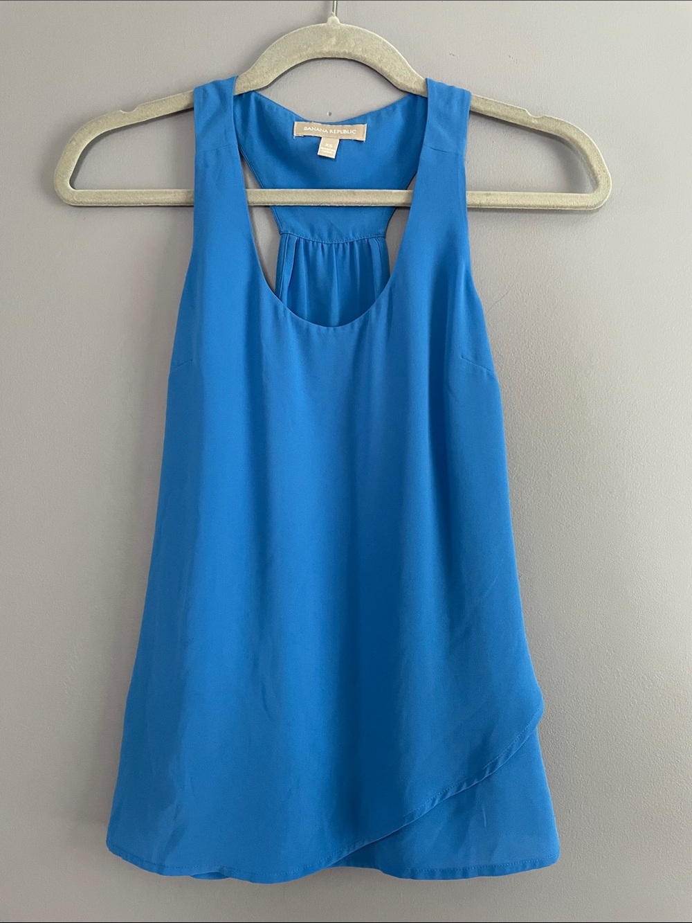 Banana Republic Bright Blue Layered Racerback Tank